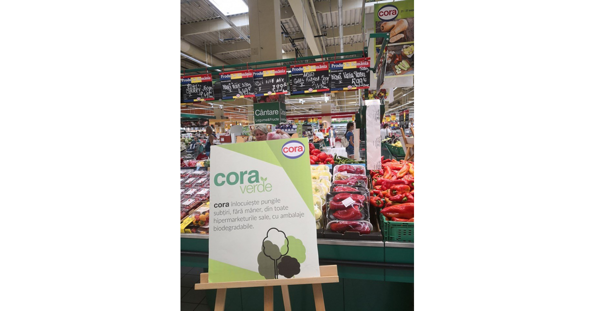 Pungile biodegradabile introduse de Cora