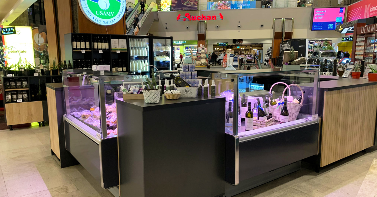 Premieră: USAMV Cluj-Napoca a inaugurat un stand cu produse din producția proprie, în Iulius Mall 