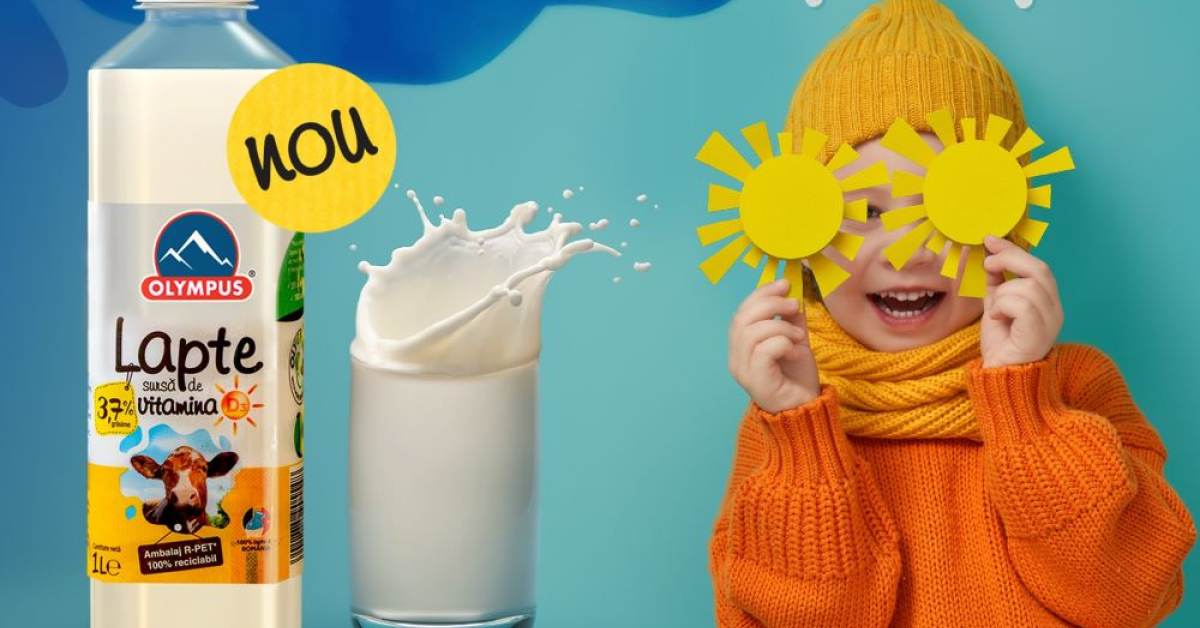 Premieră pentru piața din România: Olympus lansează laptele cu vitamina D, în ambalaj r-PET