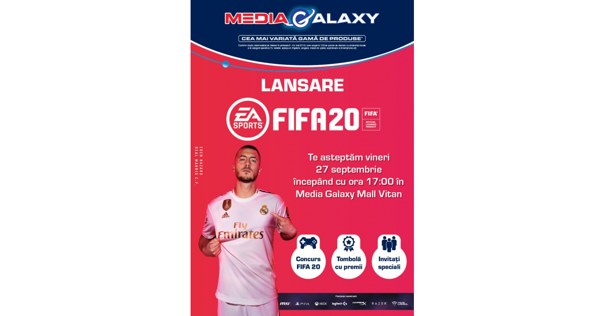 Media Galaxy organizeaza evenimentul de lansare FIFA20 in Romania, cu premii si surprize